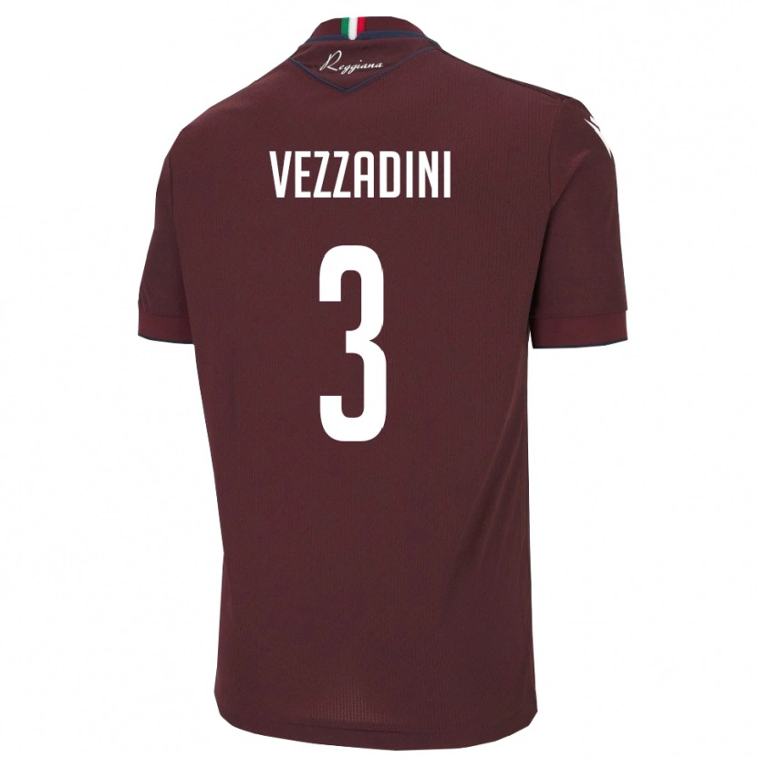 Danxen Herren Riccardo Vezzadini #3 Burgund Weiß Heimtrikot Trikot 2025/26 T-Shirt Österreich