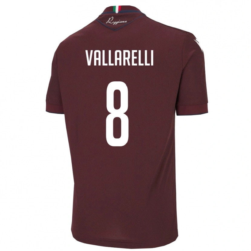 Danxen Herren Francesco Vallarelli #8 Burgund Weiß Heimtrikot Trikot 2025/26 T-Shirt Österreich