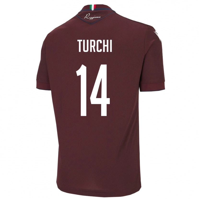 Danxen Herren Nicolò Turchi #14 Burgund Weiß Heimtrikot Trikot 2025/26 T-Shirt Österreich
