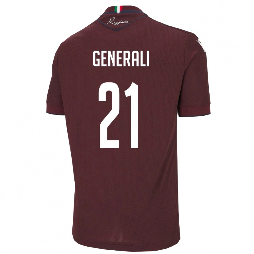 Danxen Herren Mattia Generali #21 Burgund Weiß Heimtrikot Trikot 2025/26 T-Shirt Österreich