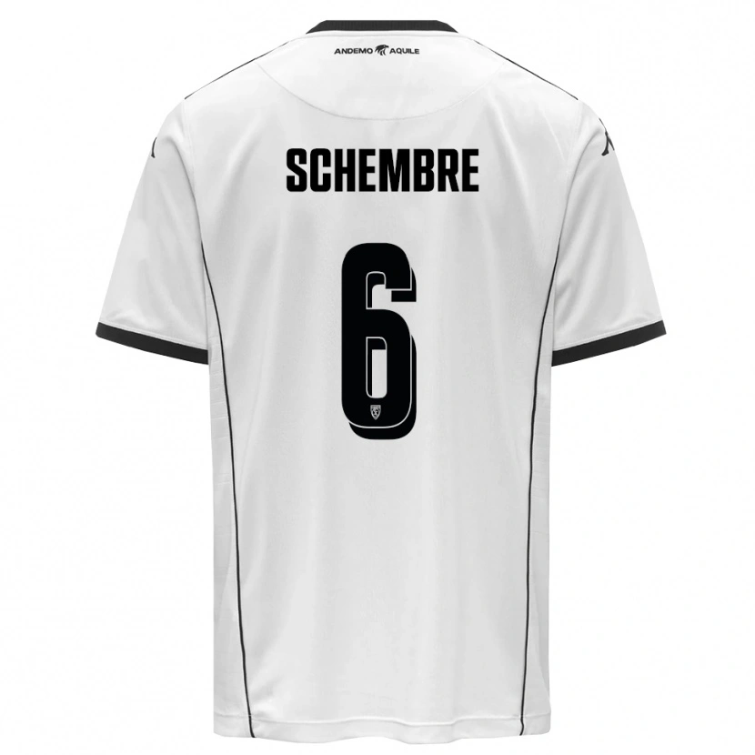 Danxen Herren Emanuele Schembre #6 Weiß Schwarz Heimtrikot Trikot 2025/26 T-Shirt Österreich
