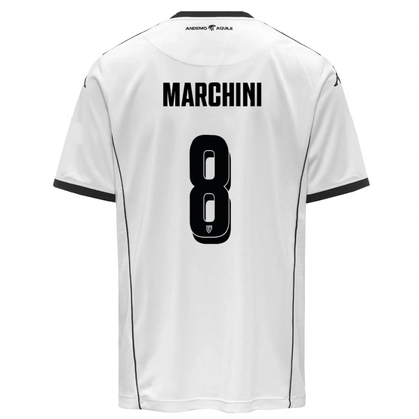 Danxen Herren Mattia Marchini #8 Weiß Schwarz Heimtrikot Trikot 2025/26 T-Shirt Österreich