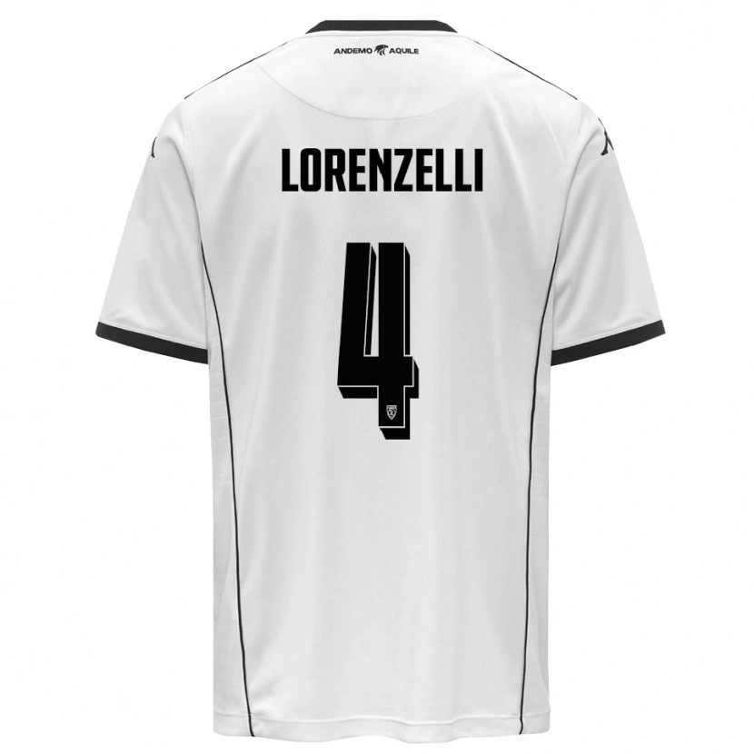 Danxen Herren Emanuele Lorenzelli #4 Weiß Schwarz Heimtrikot Trikot 2025/26 T-Shirt Österreich