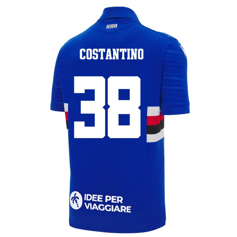Danxen Herren Lorenzo Costantino #38 Blau Weiß Heimtrikot Trikot 2025/26 T-Shirt Österreich