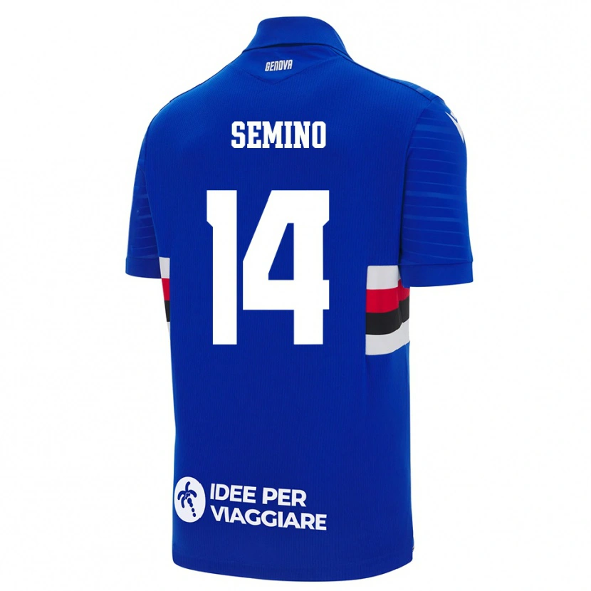 Danxen Herren Pietro Semino #14 Blau Weiß Heimtrikot Trikot 2025/26 T-Shirt Österreich