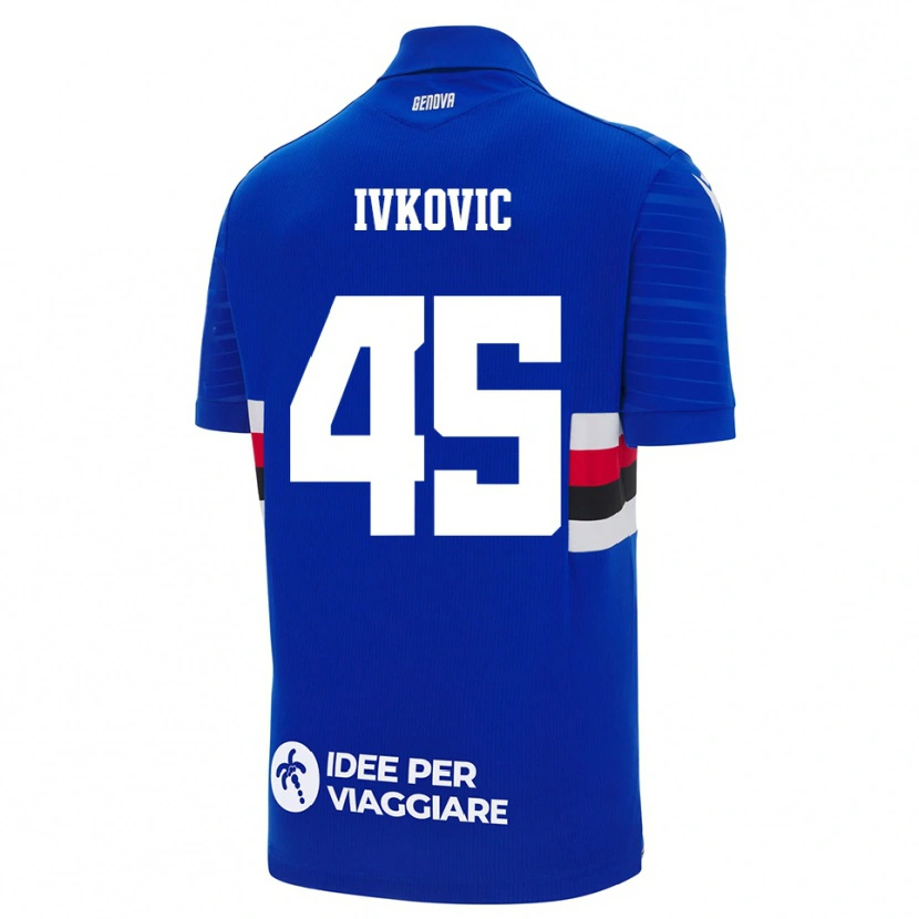 Danxen Herren Mate Ivkovic #45 Blau Weiß Heimtrikot Trikot 2025/26 T-Shirt Österreich