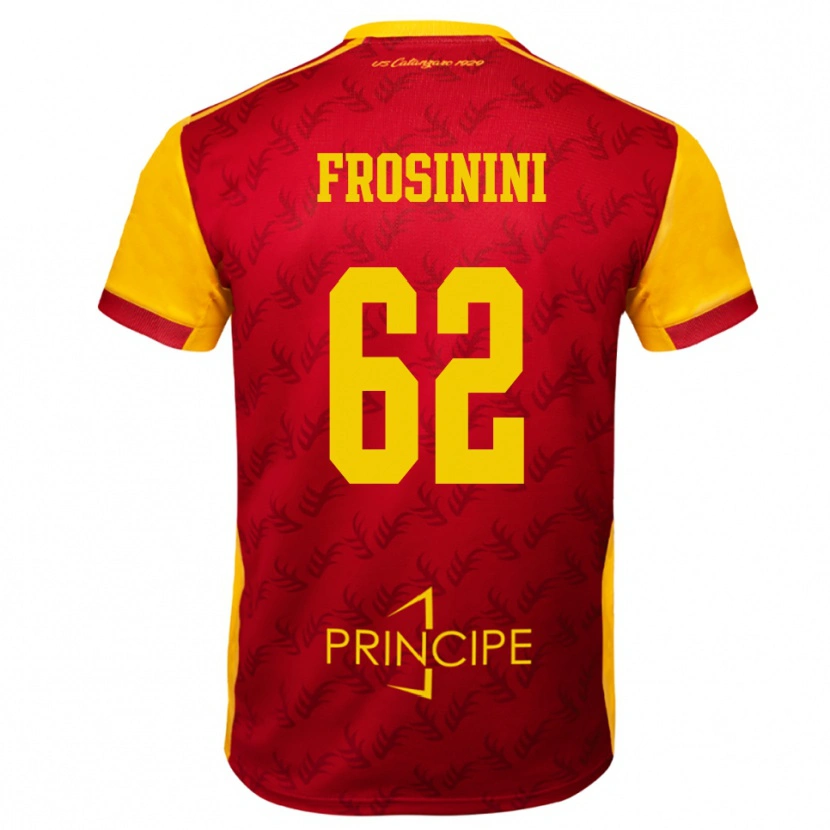 Danxen Herren Ruggero Frosinini #62 Gelb Rot Heimtrikot Trikot 2025/26 T-Shirt Österreich