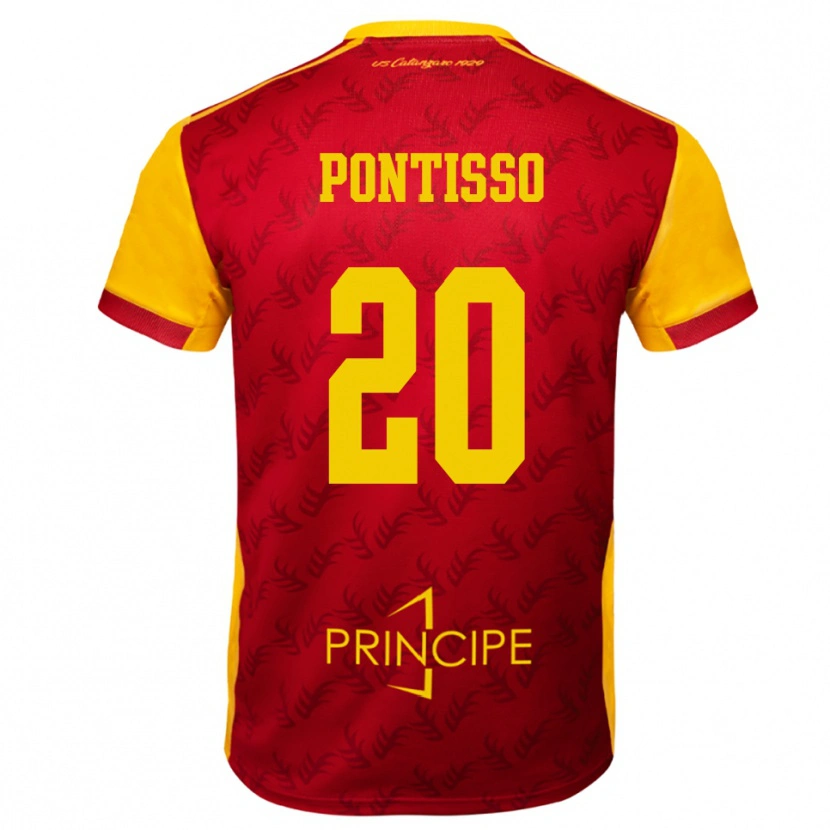 Danxen Herren Simone Pontisso #20 Gelb Rot Heimtrikot Trikot 2025/26 T-Shirt Österreich