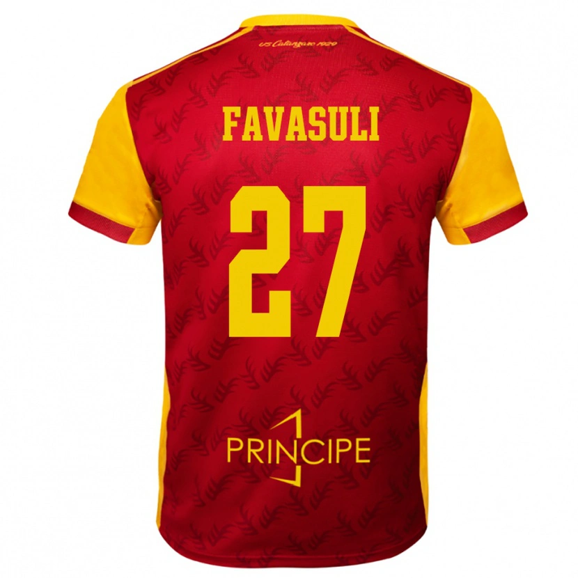 Danxen Herren Costantino Favasuli #27 Gelb Rot Heimtrikot Trikot 2025/26 T-Shirt Österreich