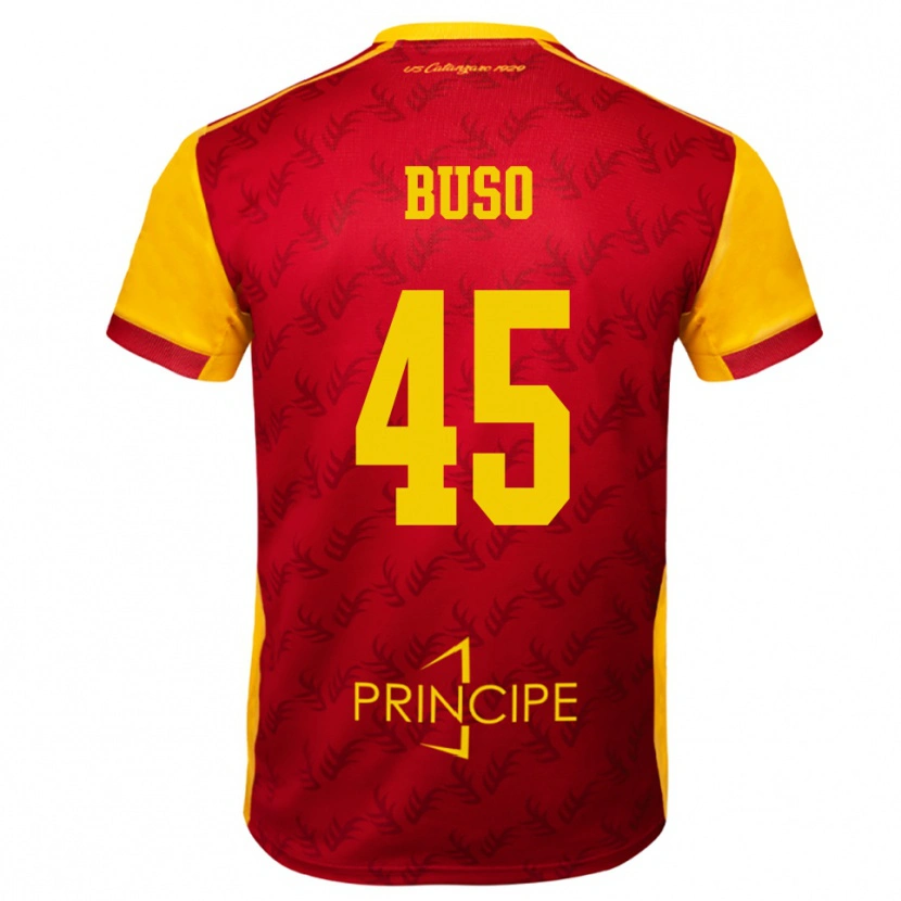 Danxen Herren Nicolò Buso #45 Gelb Rot Heimtrikot Trikot 2025/26 T-Shirt Österreich
