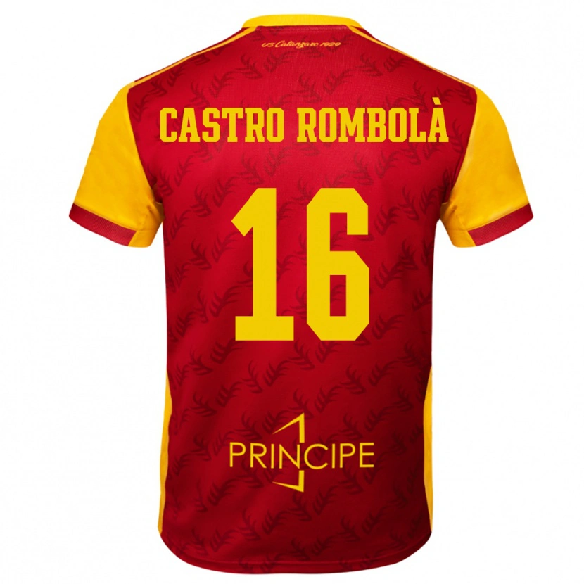 Danxen Herren Carlo Castro Rombolà #16 Gelb Rot Heimtrikot Trikot 2025/26 T-Shirt Österreich