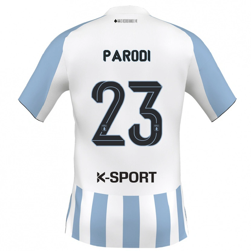 Danxen Herren Luca Parodi #23 Weiß Himmelblau Heimtrikot Trikot 2025/26 T-Shirt Österreich