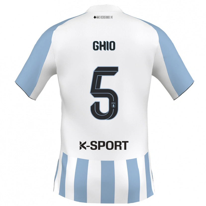 Danxen Herren Umberto Ghio #5 Weiß Himmelblau Heimtrikot Trikot 2025/26 T-Shirt Österreich