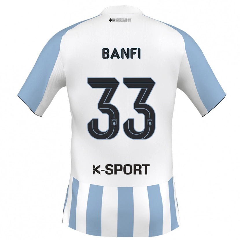 Danxen Herren Emanuele Banfi #33 Weiß Himmelblau Heimtrikot Trikot 2025/26 T-Shirt Österreich
