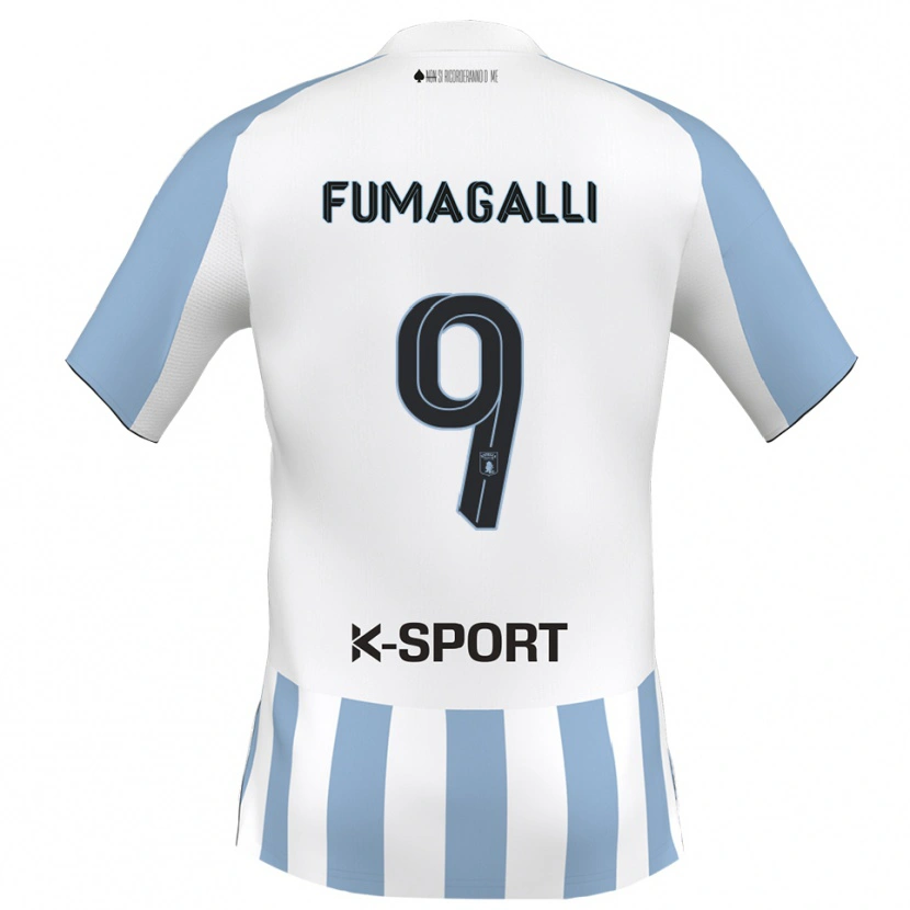 Danxen Herren Tommaso Fumagalli #9 Weiß Himmelblau Heimtrikot Trikot 2025/26 T-Shirt Österreich