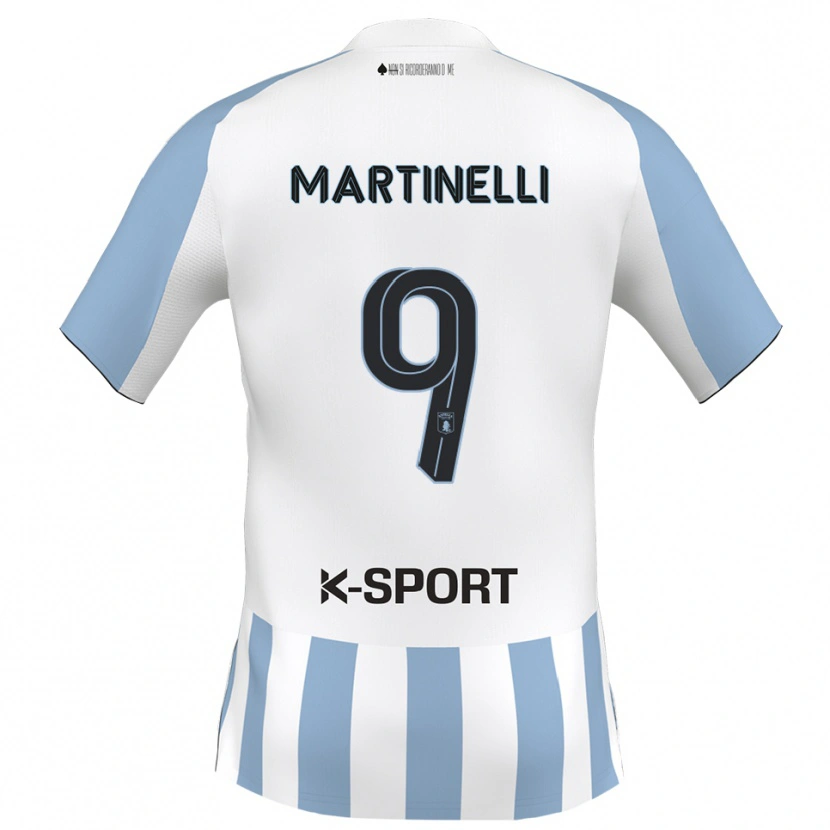 Danxen Herren Riccardo Martinelli #9 Weiß Himmelblau Heimtrikot Trikot 2025/26 T-Shirt Österreich