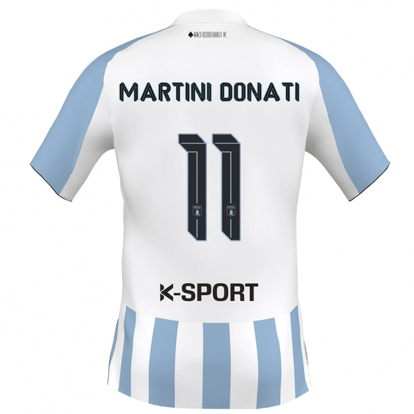 Danxen Herren Cesare Martini Donati #11 Weiß Himmelblau Heimtrikot Trikot 2025/26 T-Shirt Österreich