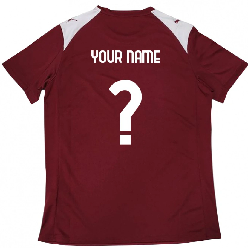 Danxen Herren Ihren Namen #0 Burgunderrot Weiß Heimtrikot Trikot 2025/26 T-Shirt Österreich