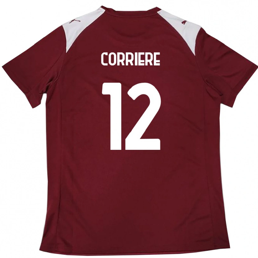 Danxen Herren Francesco Corriere #12 Burgunderrot Weiß Heimtrikot Trikot 2025/26 T-Shirt Österreich