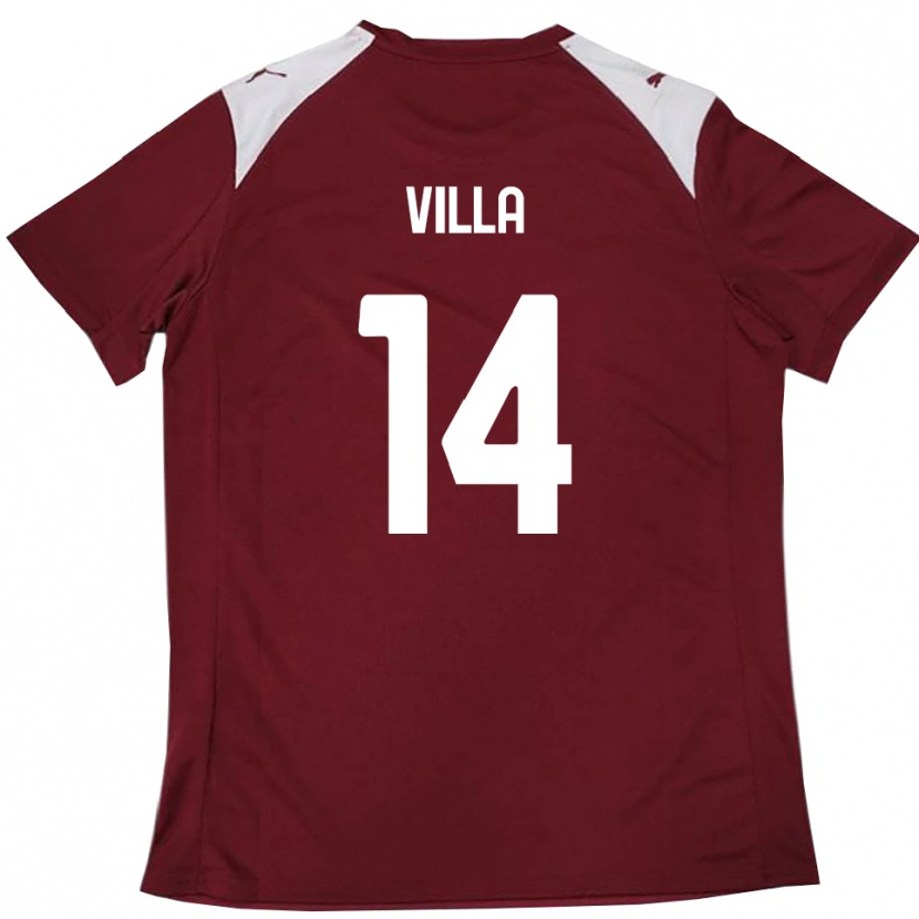Danxen Herren Luca Villa #14 Burgunderrot Weiß Heimtrikot Trikot 2025/26 T-Shirt Österreich
