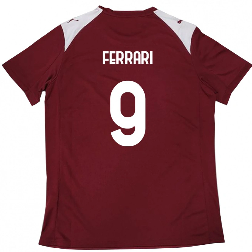 Danxen Herren Franco Ferrari #9 Burgunderrot Weiß Heimtrikot Trikot 2025/26 T-Shirt Österreich