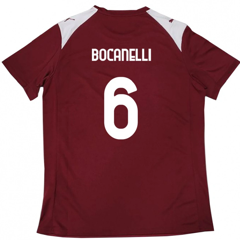 Danxen Herren Giovanni Bocanelli #6 Burgunderrot Weiß Heimtrikot Trikot 2025/26 T-Shirt Österreich