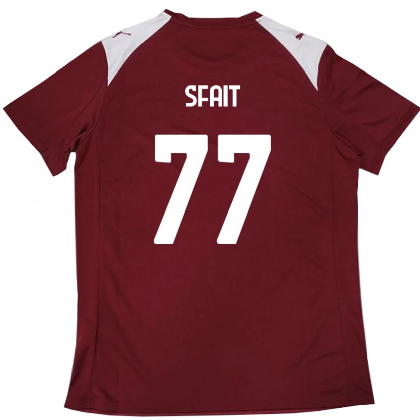 Danxen Herren Andres Sfait #77 Burgunderrot Weiß Heimtrikot Trikot 2025/26 T-Shirt Österreich