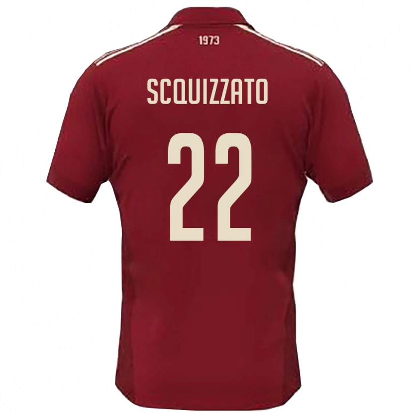 Danxen Herren Edoardo Scquizzato #22 Burgunderrot Weiß Heimtrikot Trikot 2025/26 T-Shirt Österreich