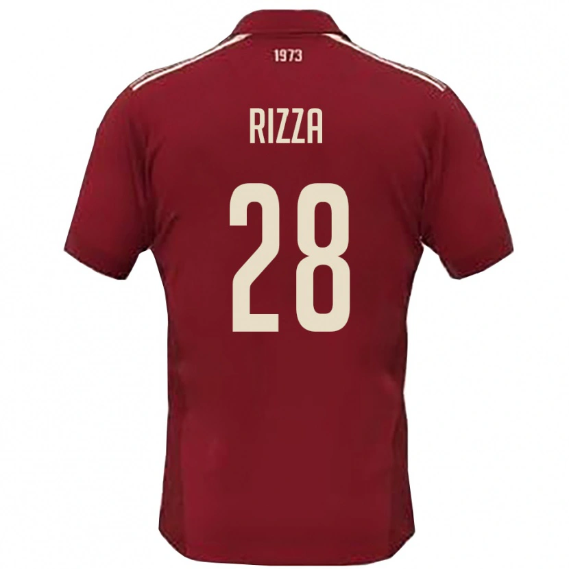 Danxen Herren Alessio Rizza #28 Burgunderrot Weiß Heimtrikot Trikot 2025/26 T-Shirt Österreich