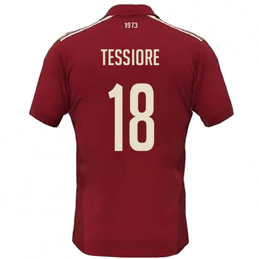 Danxen Herren Andrea Tessiore #18 Burgunderrot Weiß Heimtrikot Trikot 2025/26 T-Shirt Österreich