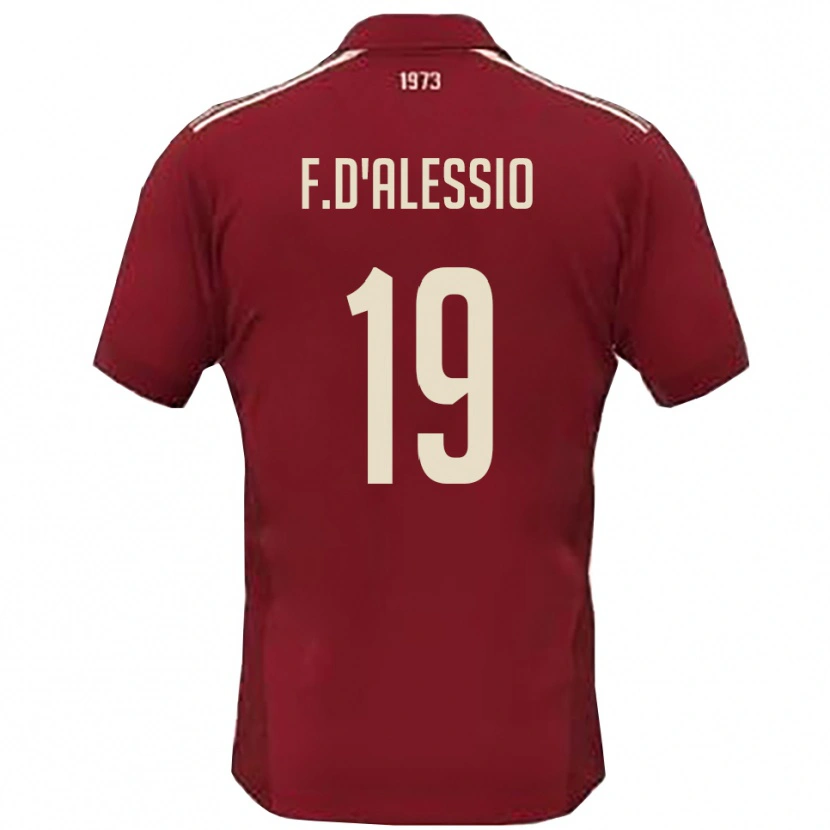 Danxen Herren Francesco D'alessio #19 Burgunderrot Weiß Heimtrikot Trikot 2025/26 T-Shirt Österreich