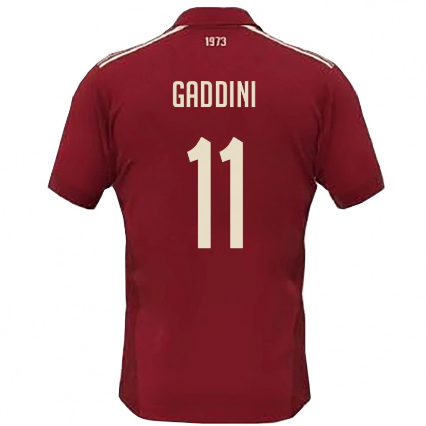 Danxen Herren Mattia Gaddini #11 Burgunderrot Weiß Heimtrikot Trikot 2025/26 T-Shirt Österreich