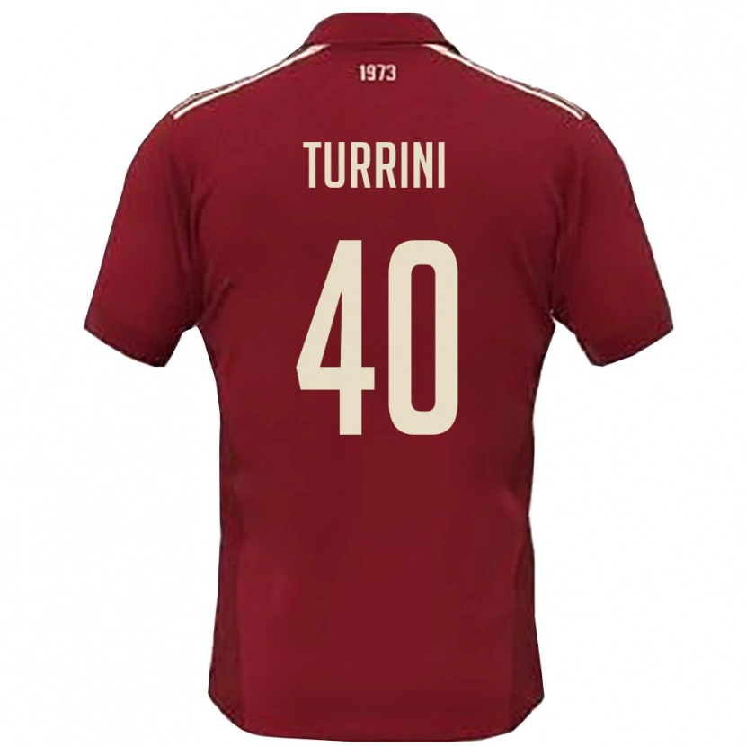 Danxen Herren Giordano Turrini #40 Burgunderrot Weiß Heimtrikot Trikot 2025/26 T-Shirt Österreich