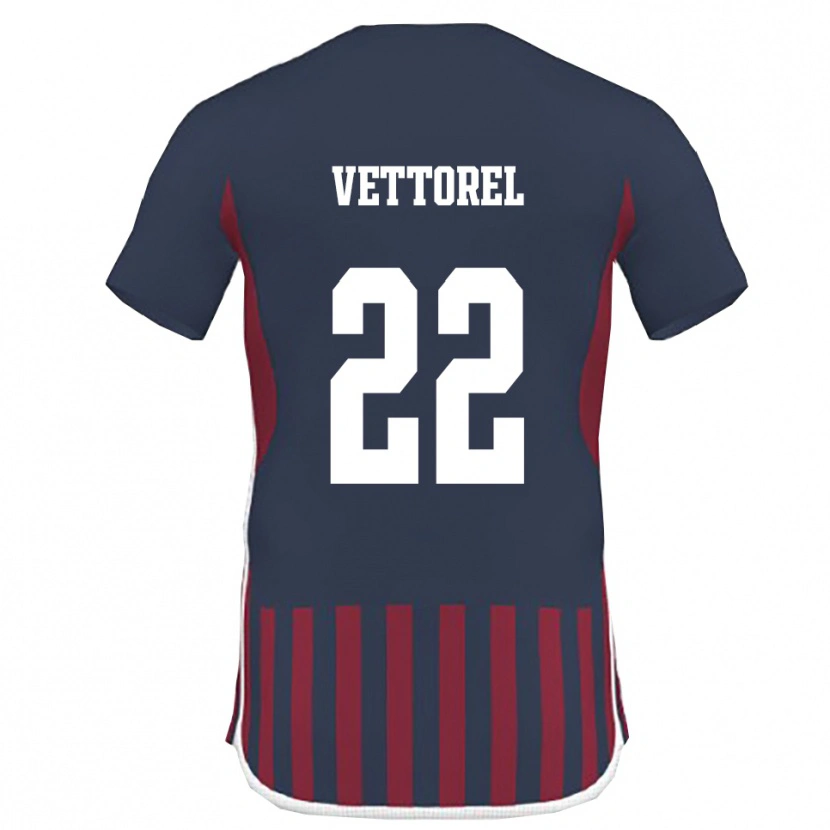 Danxen Herren Thomas Vettorel #22 Marineblau Rot Heimtrikot Trikot 2025/26 T-Shirt Österreich
