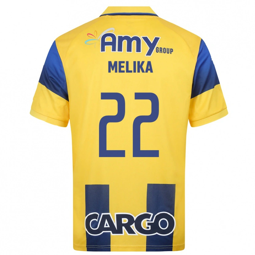 Danxen Herren Ofek Melika #22 Gelb Marineblau Heimtrikot Trikot 2025/26 T-Shirt Österreich