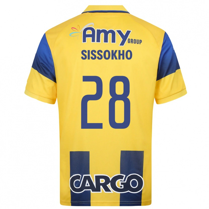 Danxen Herren Issouf Sissokho #28 Gelb Marineblau Heimtrikot Trikot 2025/26 T-Shirt Österreich