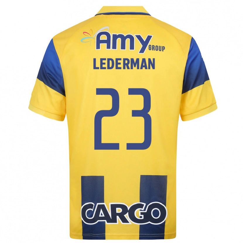 Danxen Herren Ben Lederman #23 Gelb Marineblau Heimtrikot Trikot 2025/26 T-Shirt Österreich