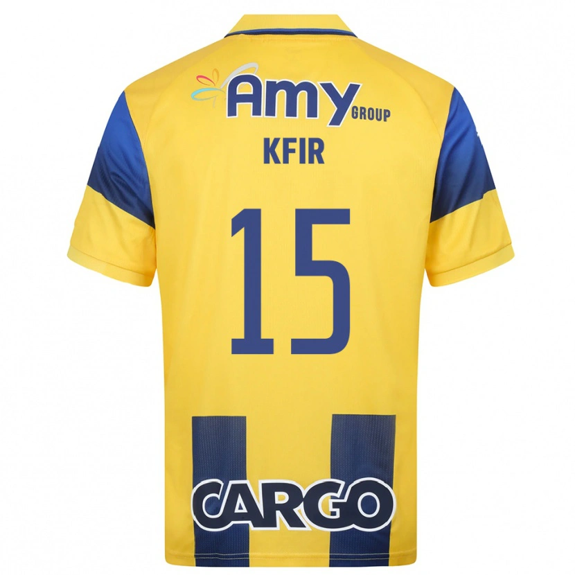Danxen Herren Yuval Kfir #15 Gelb Marineblau Heimtrikot Trikot 2025/26 T-Shirt Österreich
