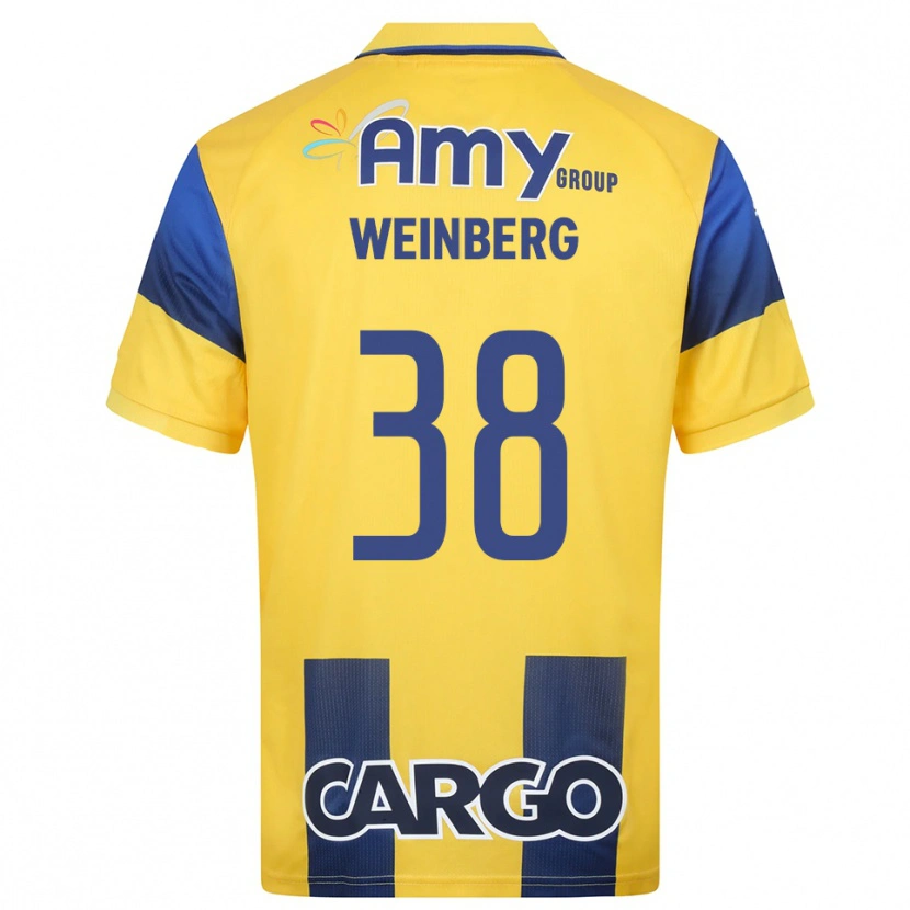 Danxen Herren Idan Weinberg #38 Gelb Marineblau Heimtrikot Trikot 2025/26 T-Shirt Österreich