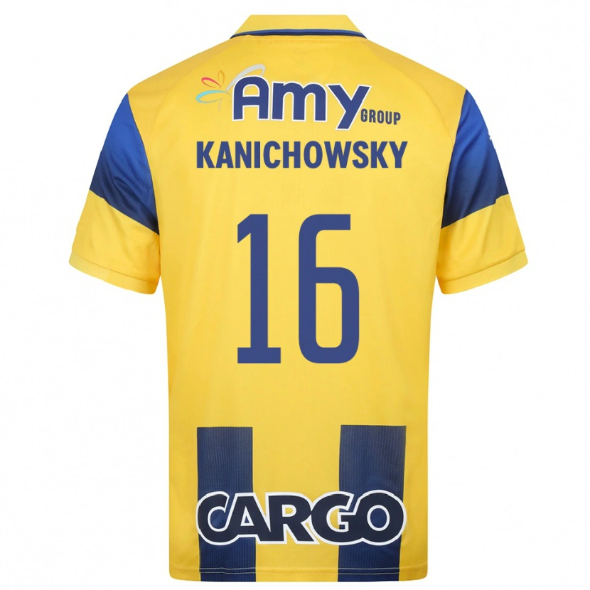 Danxen Herren Gabi Kanichowsky #16 Gelb Marineblau Heimtrikot Trikot 2025/26 T-Shirt Österreich