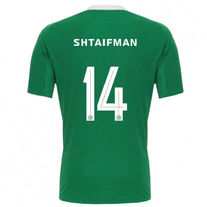 Danxen Herren Noam Shtaifman #14 Grün Weiß Heimtrikot Trikot 2025/26 T-Shirt Österreich