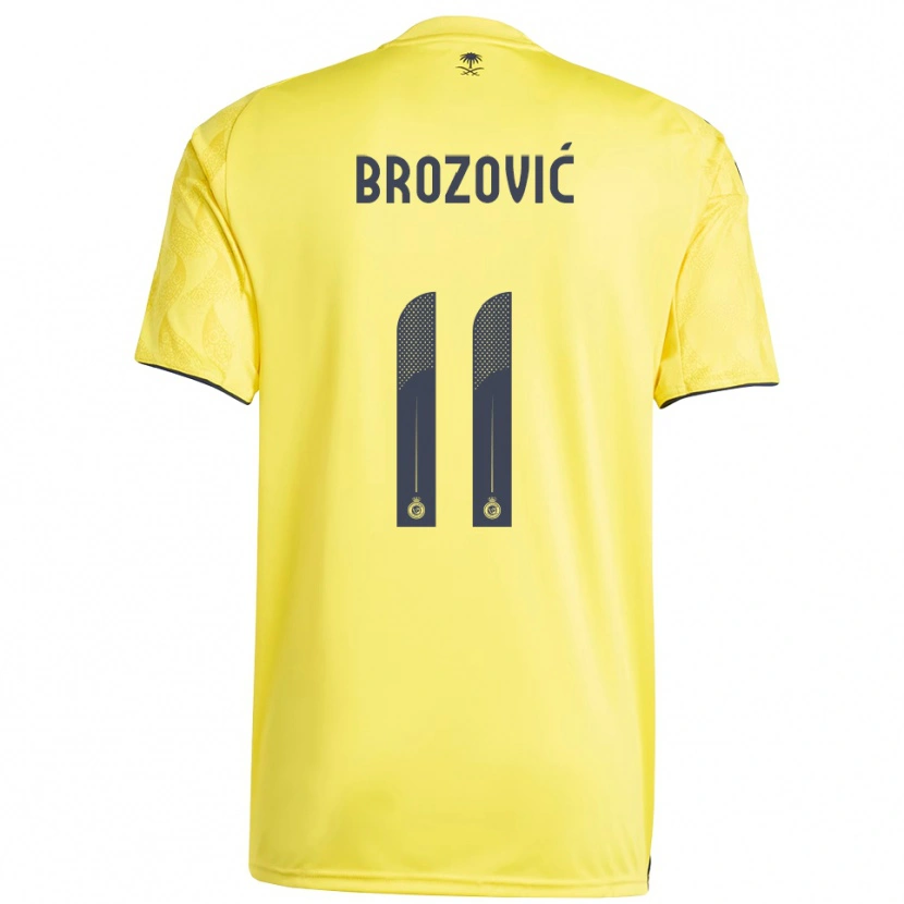 Danxen Herren Marcelo Brozović #11 Gelb Schwarz Heimtrikot Trikot 2025/26 T-Shirt Österreich