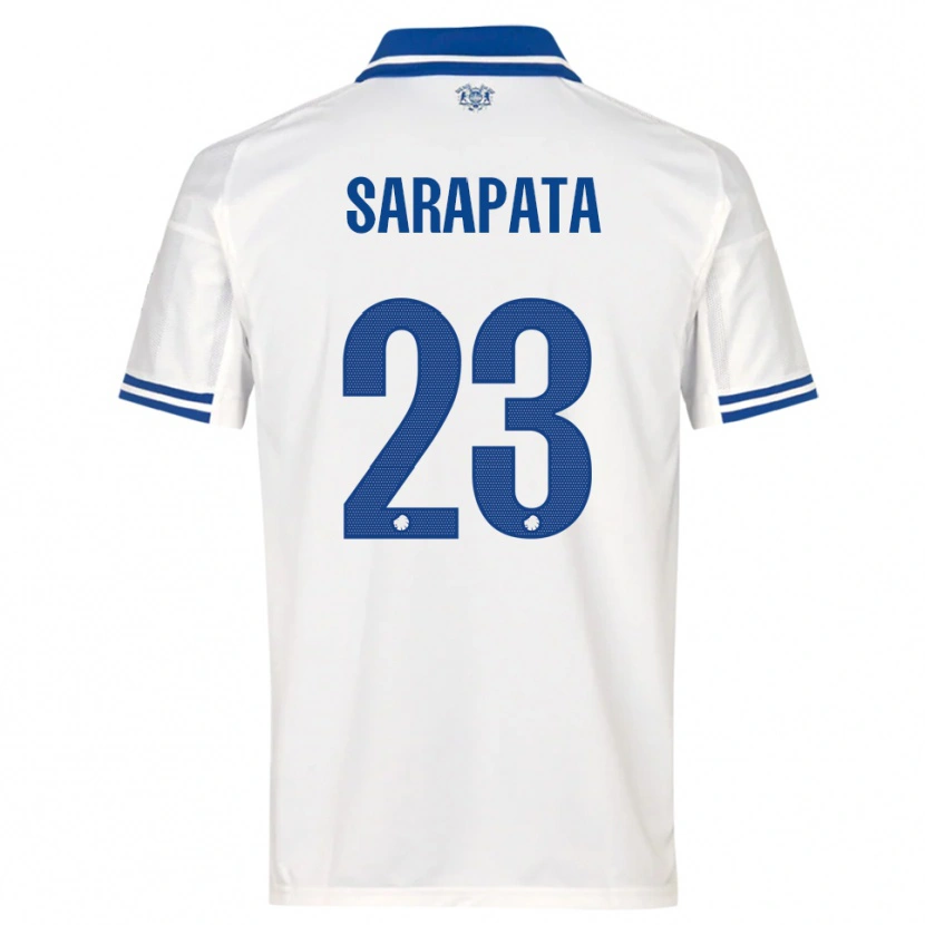 Danxen Herren Dominik Sarapata #23 Weiß Blau Heimtrikot Trikot 2025/26 T-Shirt Österreich