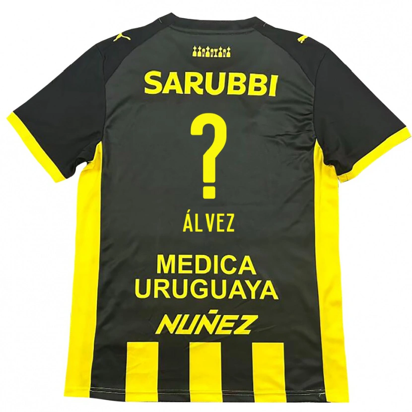 Danxen Herren Santiago Álvez #0 Gelb Schwarz Heimtrikot Trikot 2025/26 T-Shirt Österreich