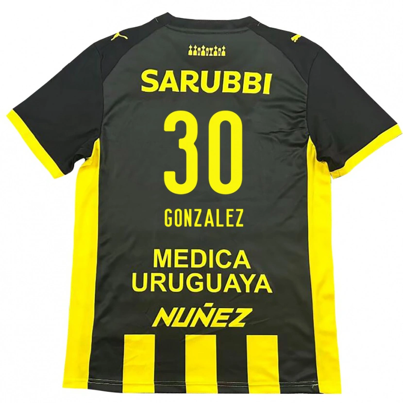 Danxen Herren Ángel González #30 Gelb Schwarz Heimtrikot Trikot 2025/26 T-Shirt Österreich