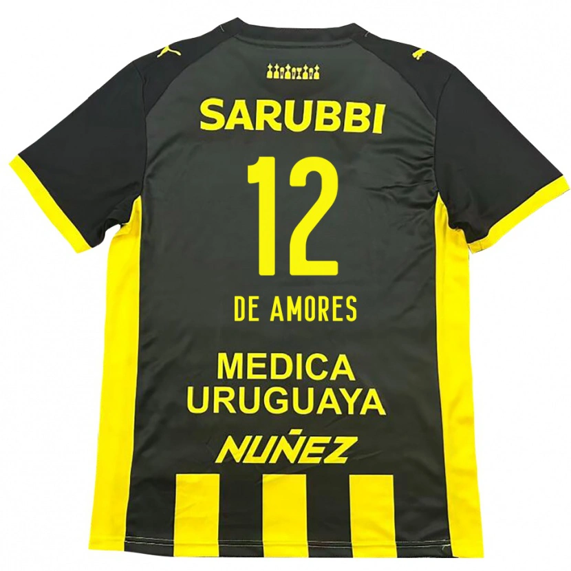 Danxen Herren Guillermo De Amores #12 Gelb Schwarz Heimtrikot Trikot 2025/26 T-Shirt Österreich