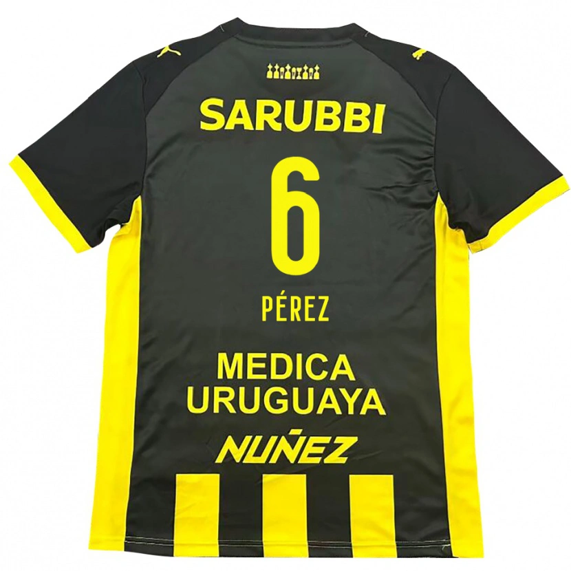 Danxen Herren Rodrigo Pérez #6 Gelb Schwarz Heimtrikot Trikot 2025/26 T-Shirt Österreich