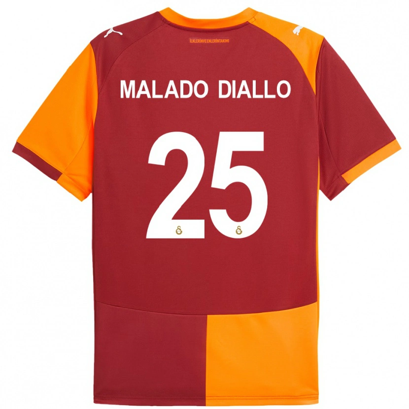 Danxen Herren Hapsatou Malado Diallo #25 Rot Orange Heimtrikot Trikot 2025/26 T-Shirt Österreich