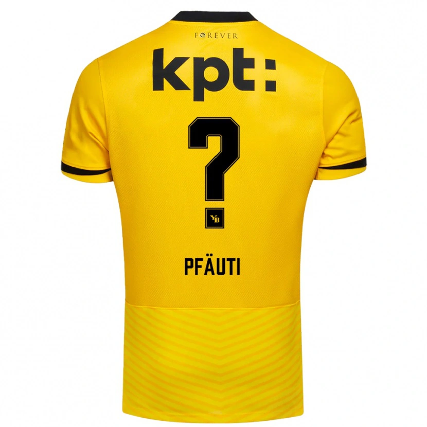 Danxen Herren Noe Pfäuti #0 Gelb Schwarz Heimtrikot Trikot 2025/26 T-Shirt Österreich