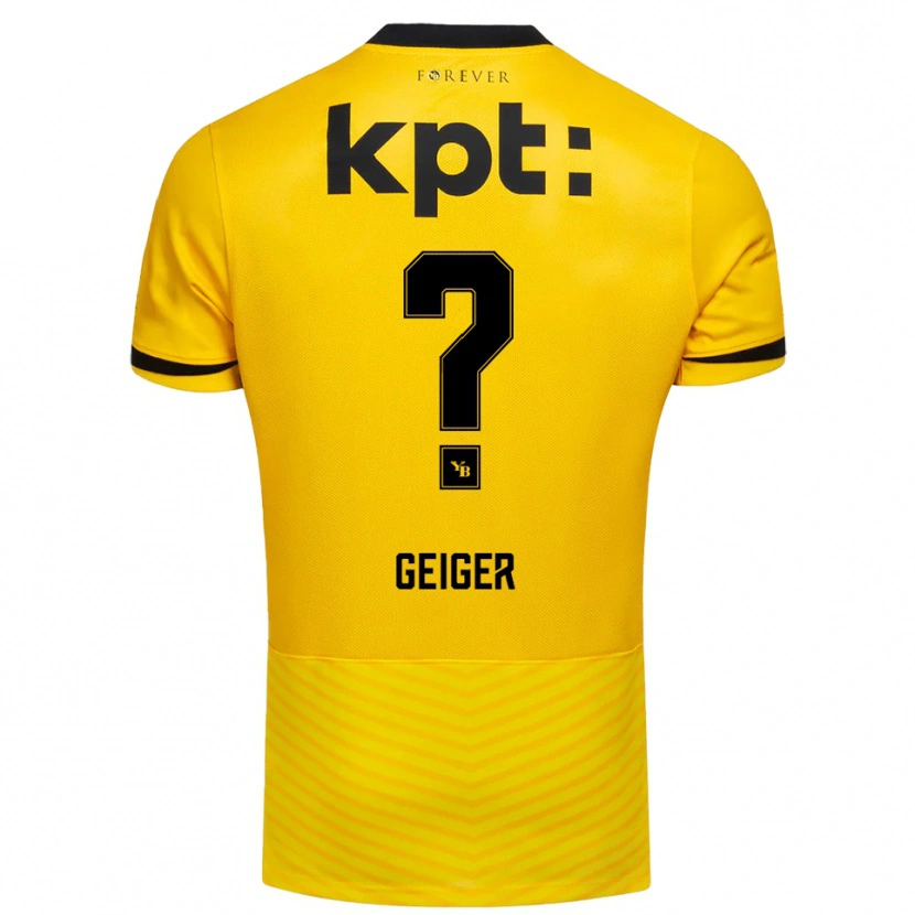 Danxen Herren Gaspar Geiger #0 Gelb Schwarz Heimtrikot Trikot 2025/26 T-Shirt Österreich